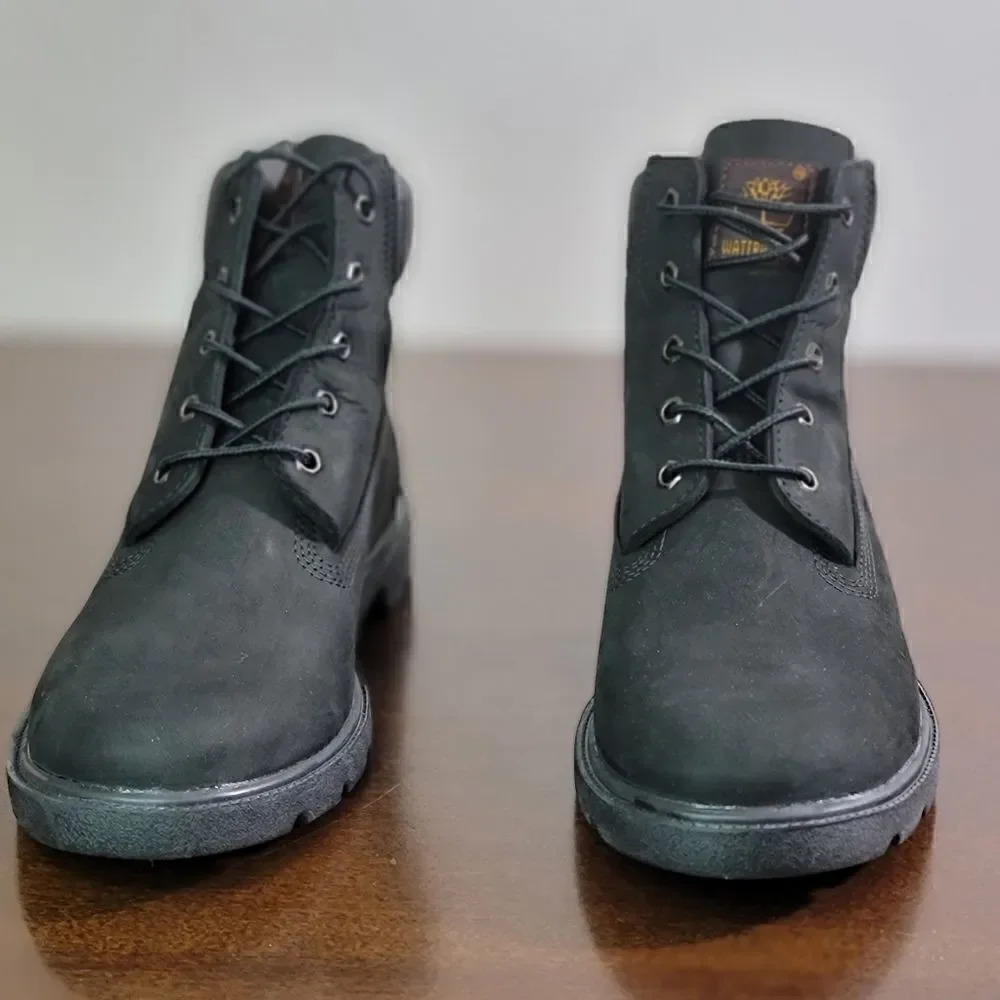 Timberland Premium Black Leather Boots Waterproof
